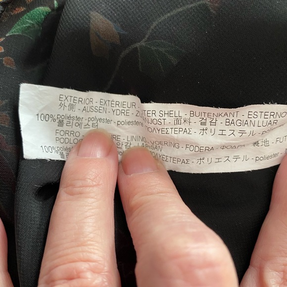 ZARA TRAFALUC FLORAL BACK TIE BABY DOLL TOP - Picture 7 of 7